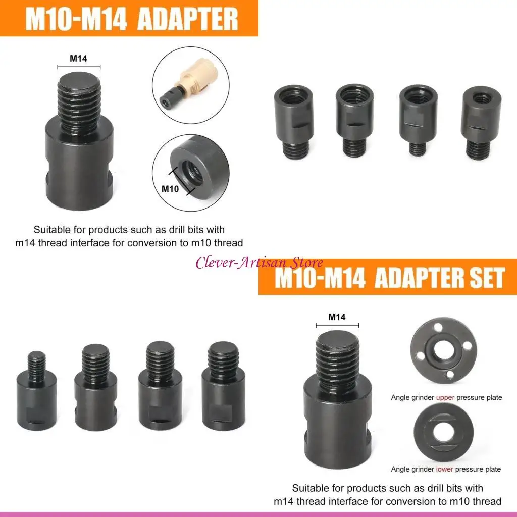 

E06B 4PCS Углы, адаптер конвертер, с 5/8-11, до M14, адаптер битовой битовой бита для мужчин.