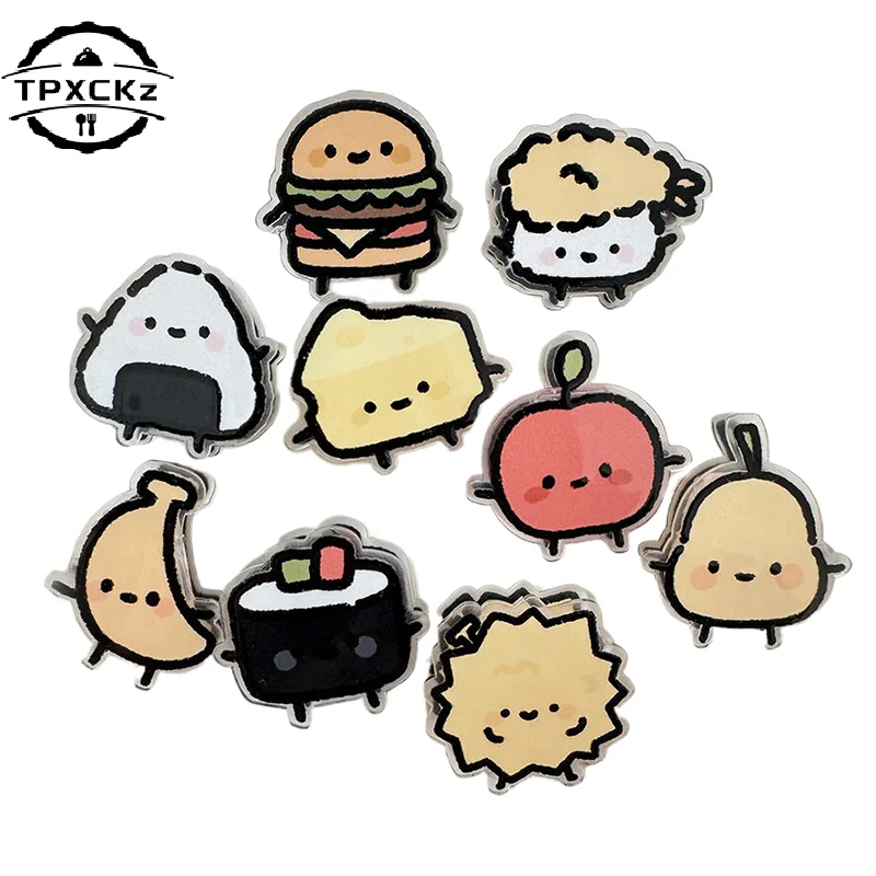 

9pcs Cute Fruit Pp Clip Cartoon Ornaments Gift Sealing Clip Note Holder Student Cute Small Commodity Ornaments Cute Stationery