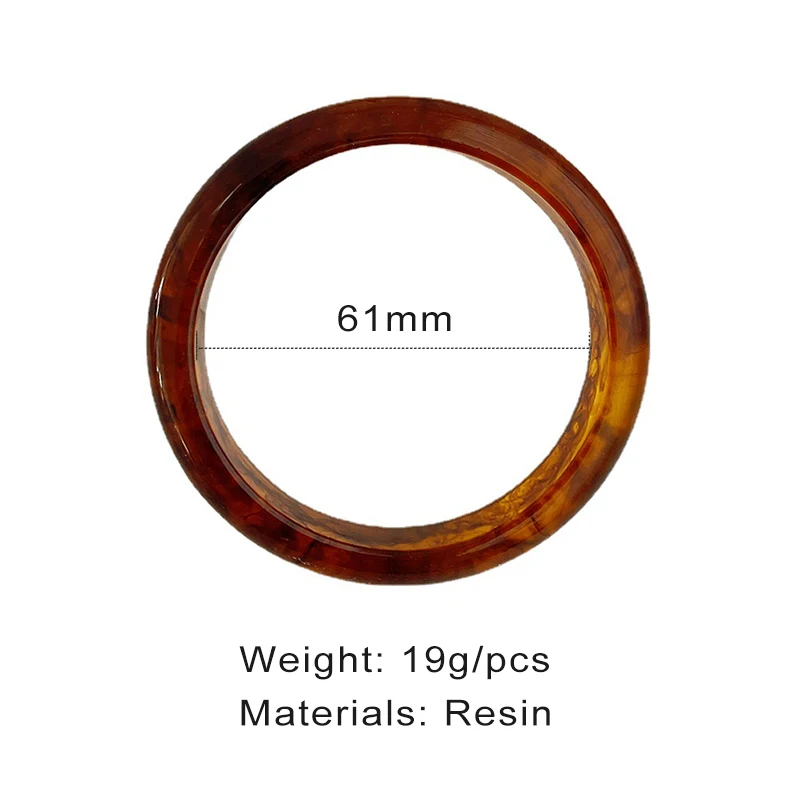 Jelly Semitransparent Bangles For Women Brown Cream Color Designer Bracelet Bijoux Vintage Fashion Styles Girl Party Gifts C1202