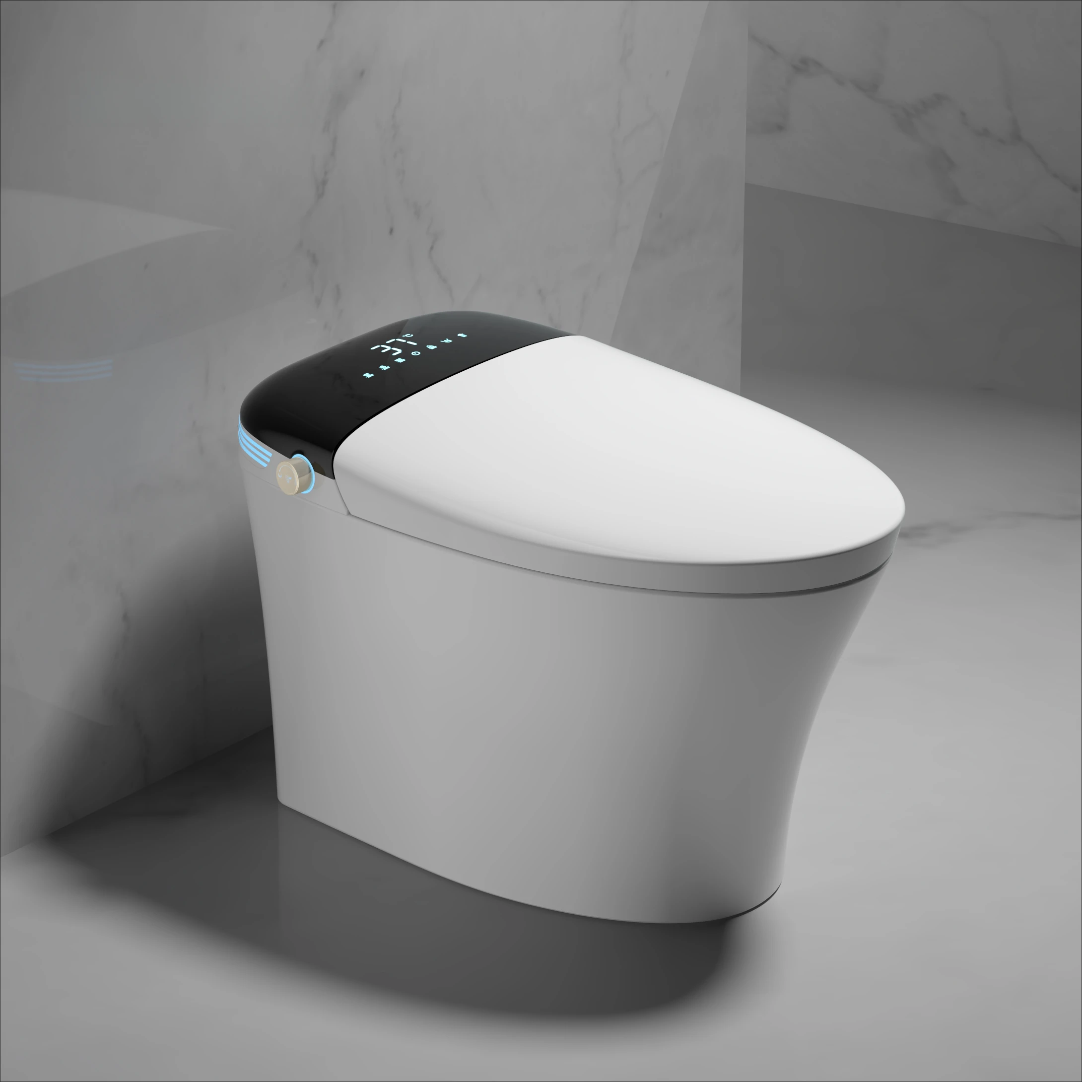 Modern Bathroom Ceramic Floor Mounted Intelligent Inodoro One Piece Commode Automatic WC Toilet Bowl Bathroom Smart Toilet