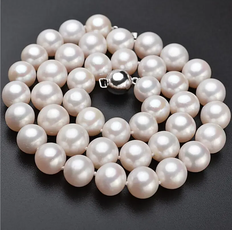 

necklace+++923 AAA class 10-11mm round natural pearl necklace
