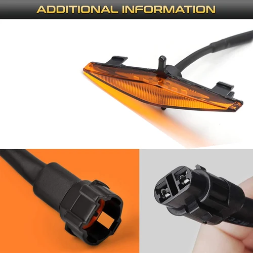 Imagen 2 del producto Luces LED de señal para parrilla delantera de coche, arnés de cables para Toyota 4Runner TRD Pro 2014-2021, decoración de lámpara de parachoques delantero, 4 Uds.