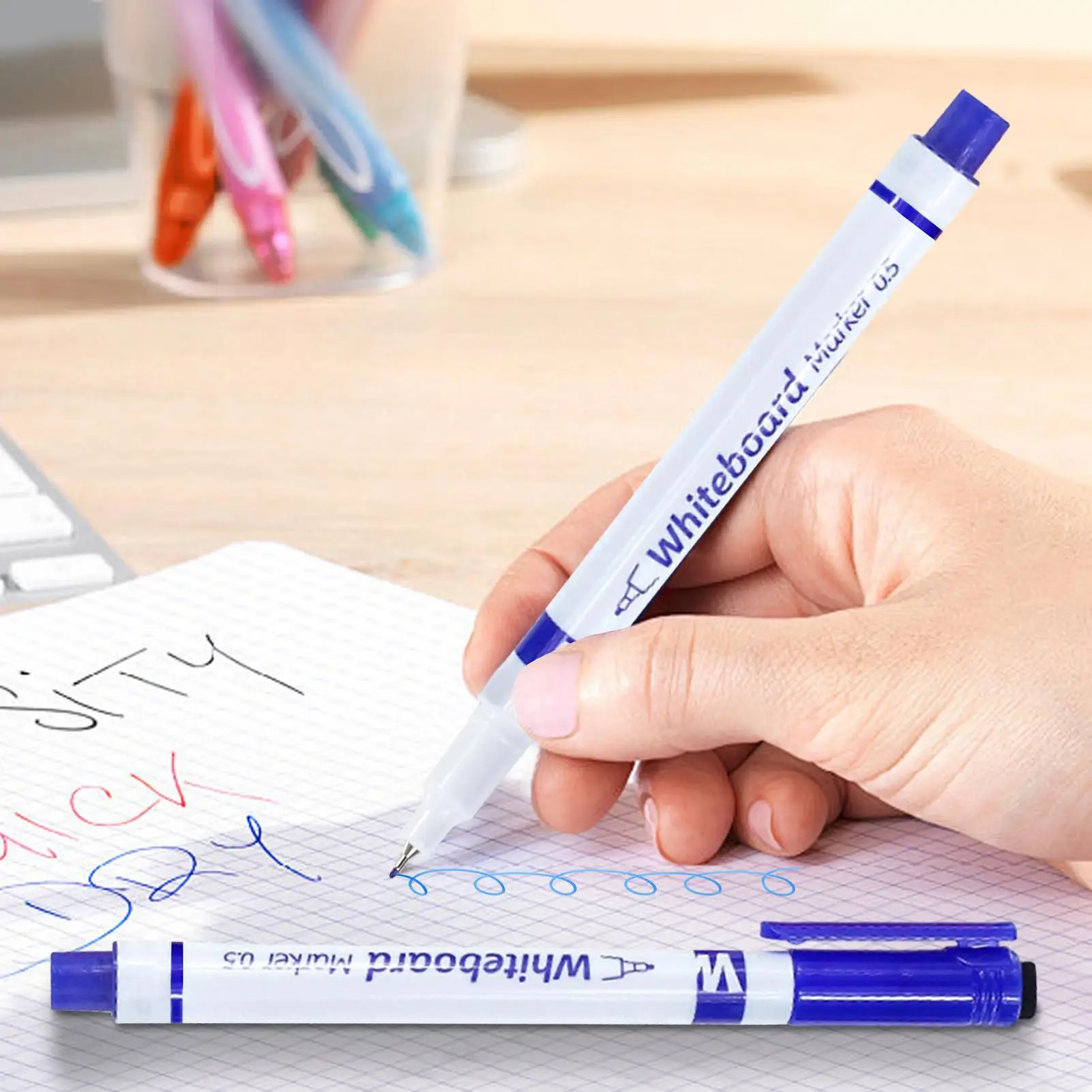 

Dry Erase Marker 10 Pieces Writing Pens 0.5mm Fine Tip Marker Set For Teacher Classroom Whiteboard Calendar School Preschool