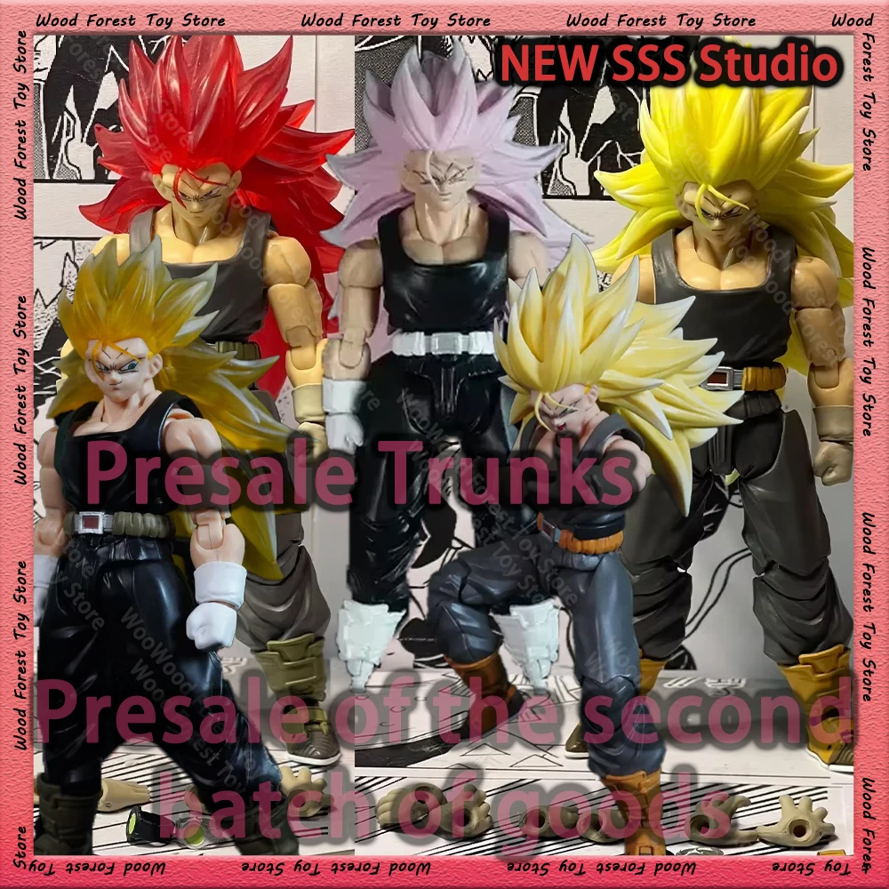 Presale NEW SSS Studio Dragon Ball Figurine SHF Trunks Figures Ssj3 Statue Super Saiyan 3 Action Figure Anime Toy Model Gift