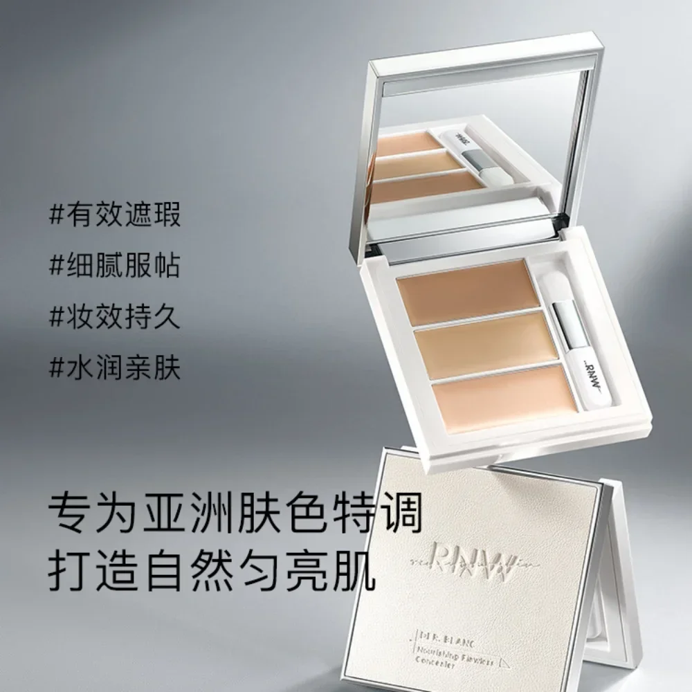 RNW 3-Color Concealer Palette Cover Blemishes Acne Marks Dark Circles Brightening Corrects Skin Tone Waterproof Makeup Cosmetics