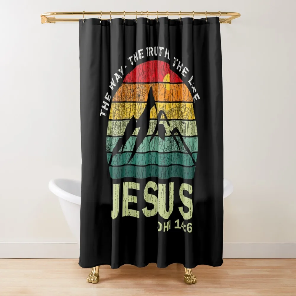 The Way The Truth The Life Jesus John 14:6 Shirt For Women, For Men, For Kids, Gift Christian Shower Curtain