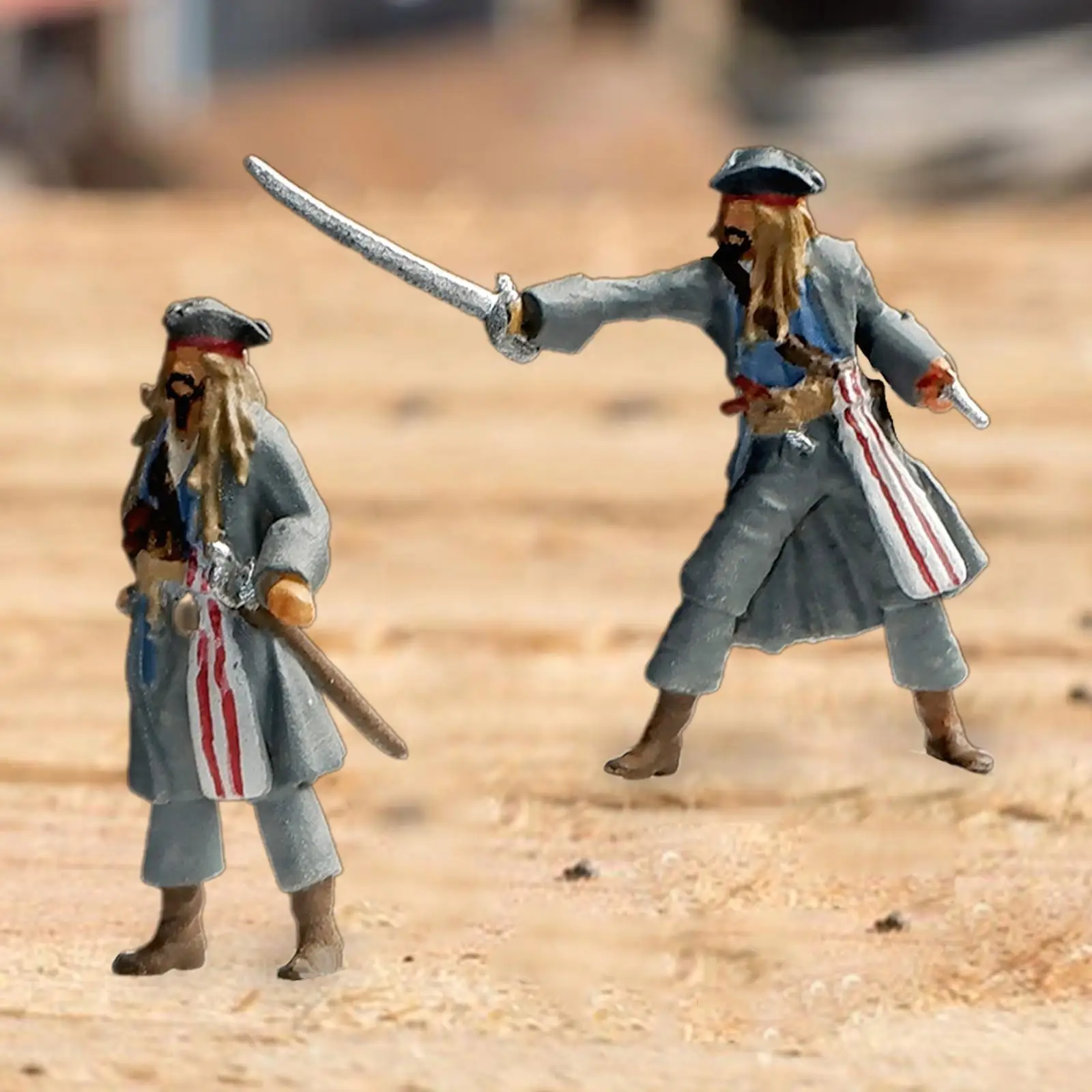 1/64 Piratenactiefiguren Kleine Mensen Modelleren Verjaardagscadeau-Idee Miniatuur Beeldjes Piratenfiguren Voor Kinderen Van 5 Jaar En Meisjes Jongens