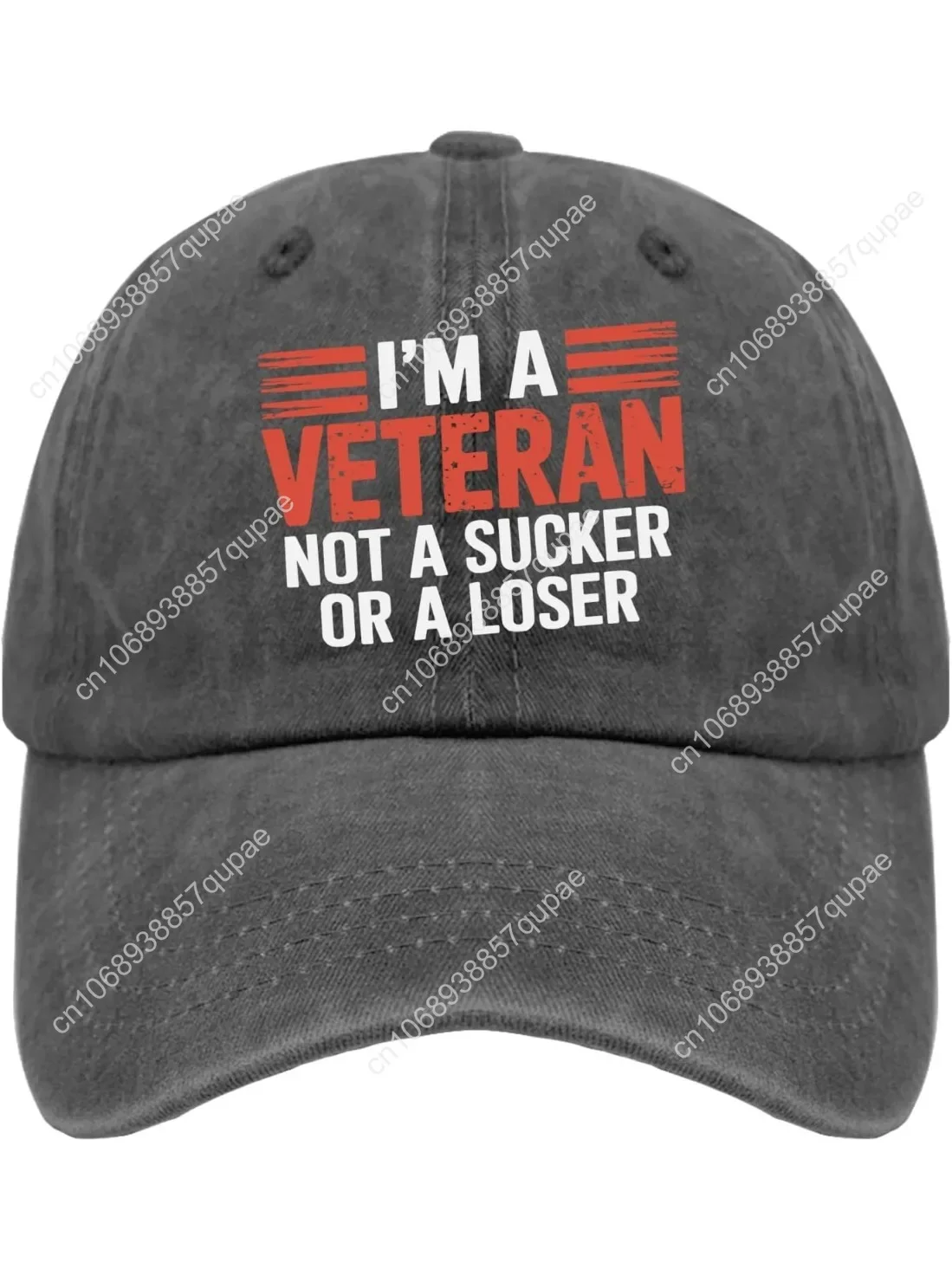 

I'm a Veteran Not a Fool or a Loser Women Hats Mens Gifts Hiking Hats Fashion Denim Washed Hats