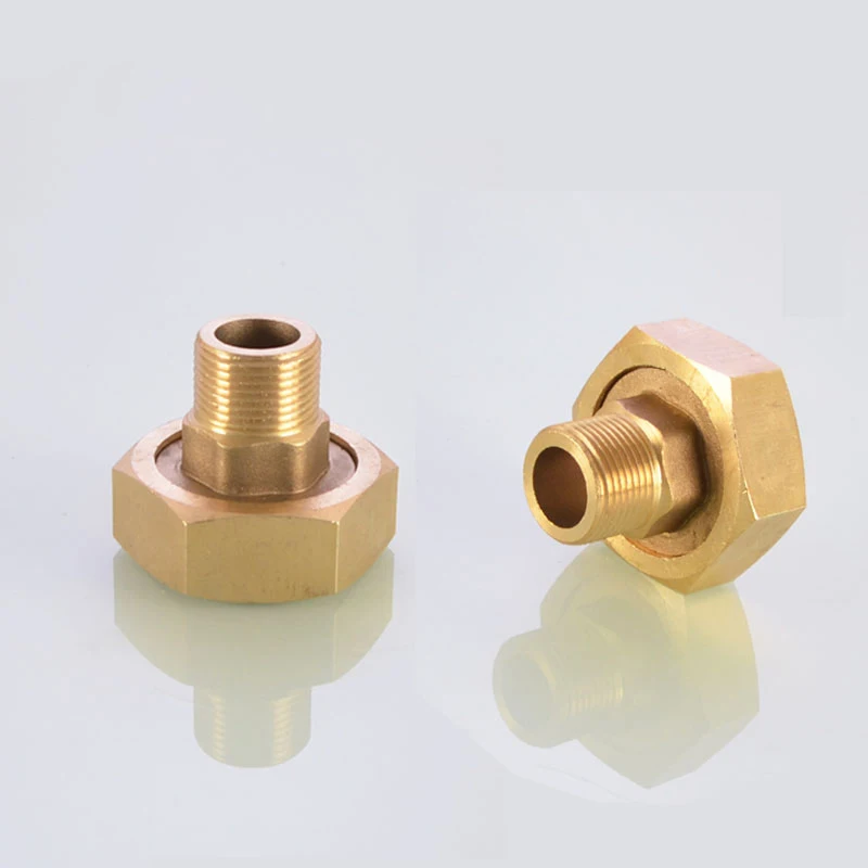 1-50pcs/lot 3/4 Inch 1 Inch 1.5 Inch All Copper Tap Water Meter Pump Adapter 1/2 In Male/Female Thread Joint