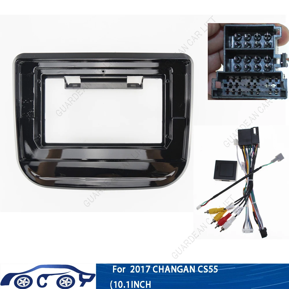 

10.1Inch Car Radio Fascias For Changan Chana CS55 2017 Android Stereo Frame Panel With Cable canbus Decoding