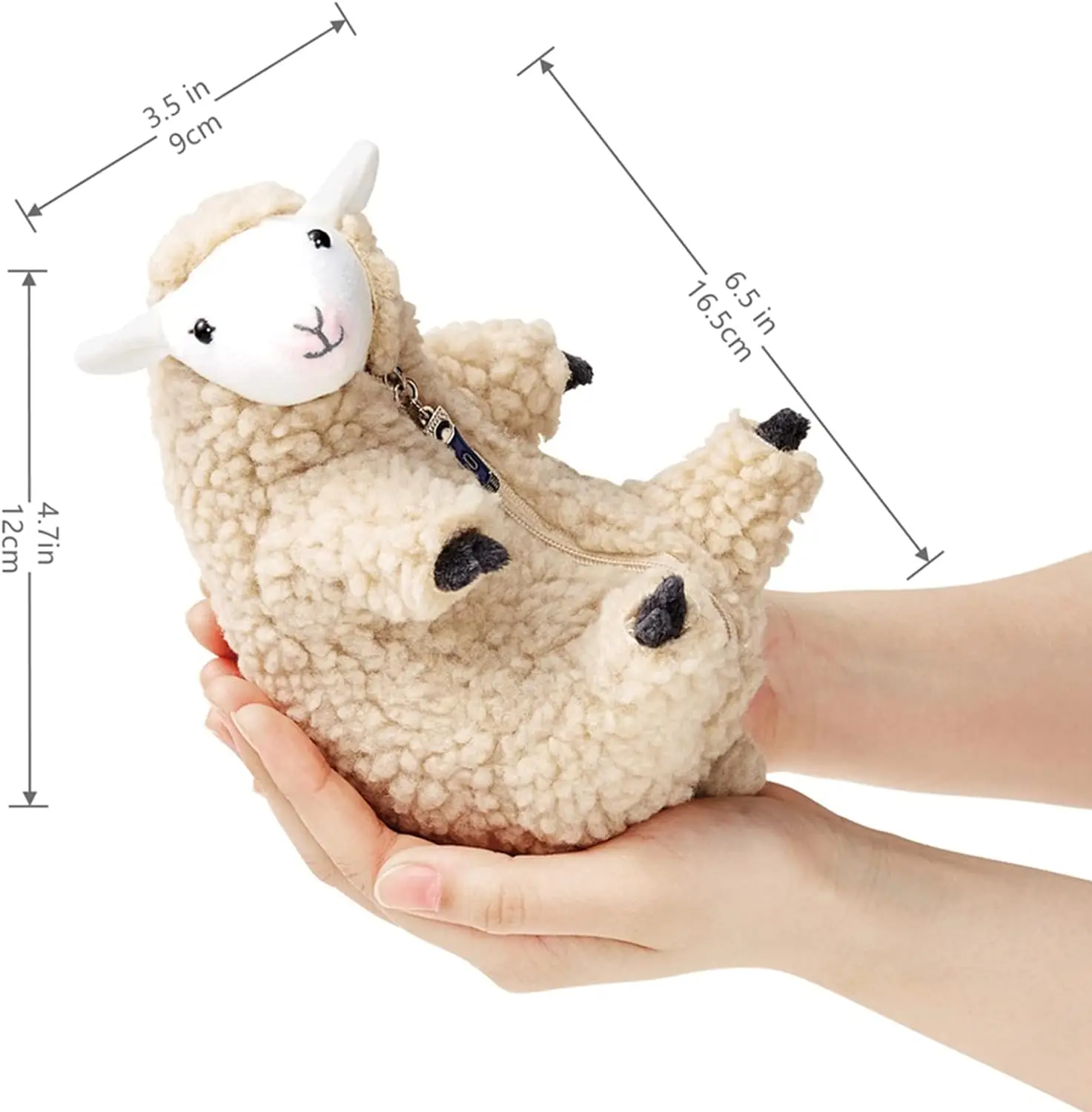 Shaved Sheep Stuffed Animal, Sheep Plush Toy,Cute Plushie for Girls, Sleeping Pet Buddy, Lamb Stuffed Animal Best Birthday Gifts