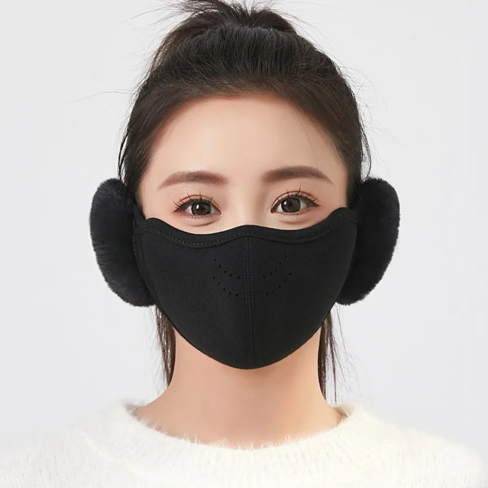 New Windproof Thermal Earmuffs Mask Breathable Anti Pollen Cycling Earflap Dustproof Fleece Winter Mask Gift