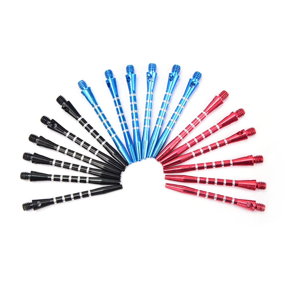 12pcs Aluminum Alloy Darts Shafts 53mm Shafts Black Blue Red Colors 2BA Thread