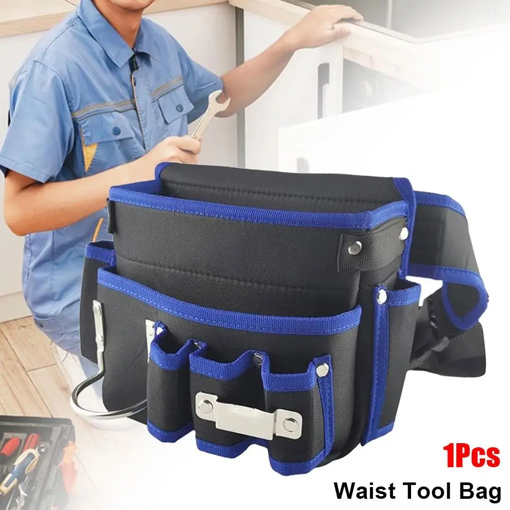 

прочный тканевый ремень для инструментов с несколькими карманами, надежный чехол для ногтей из ткани Оксфорд, регулируемый прочный удобный мешок для ногтей