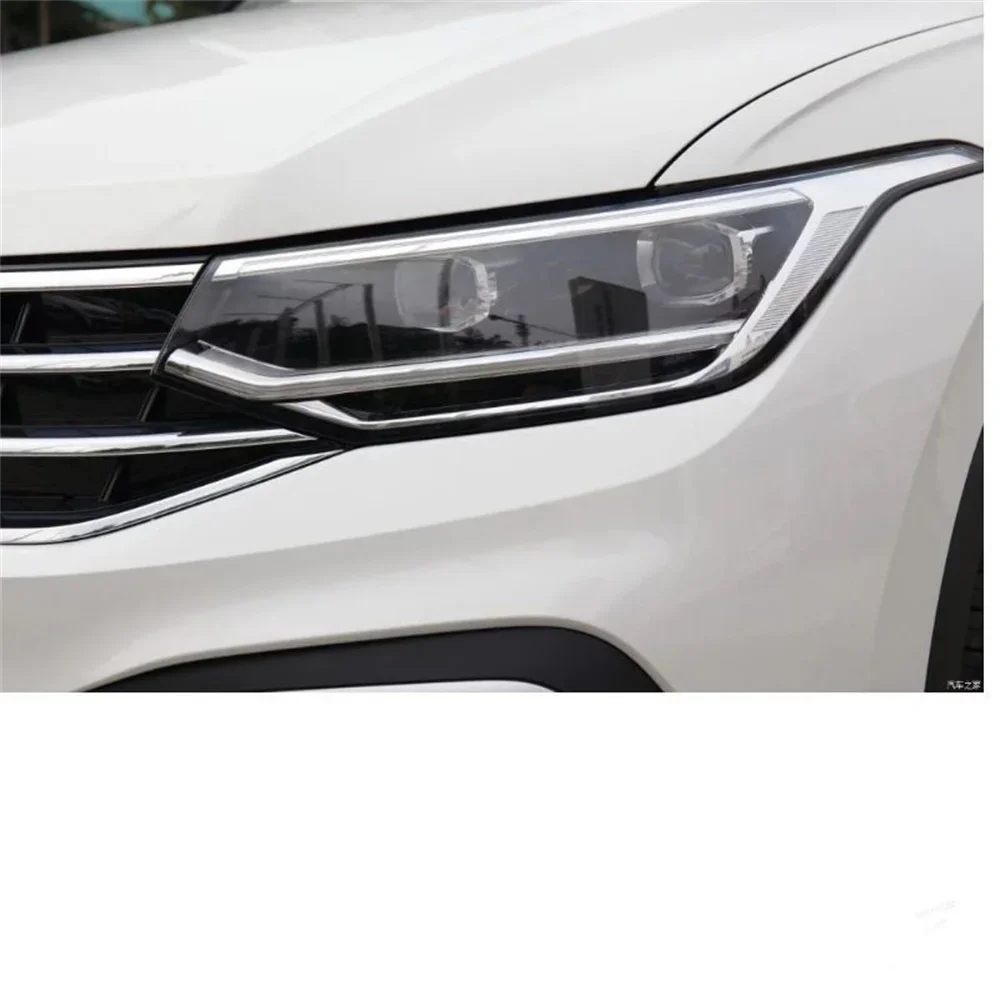 HTTCY ل Volkswagen VW Tiguan L 2022 كشافات غطاء للعدسات شفافة المصباح قذيفة استبدال غطاء المصباح الأصلي عاكس الضوء #3