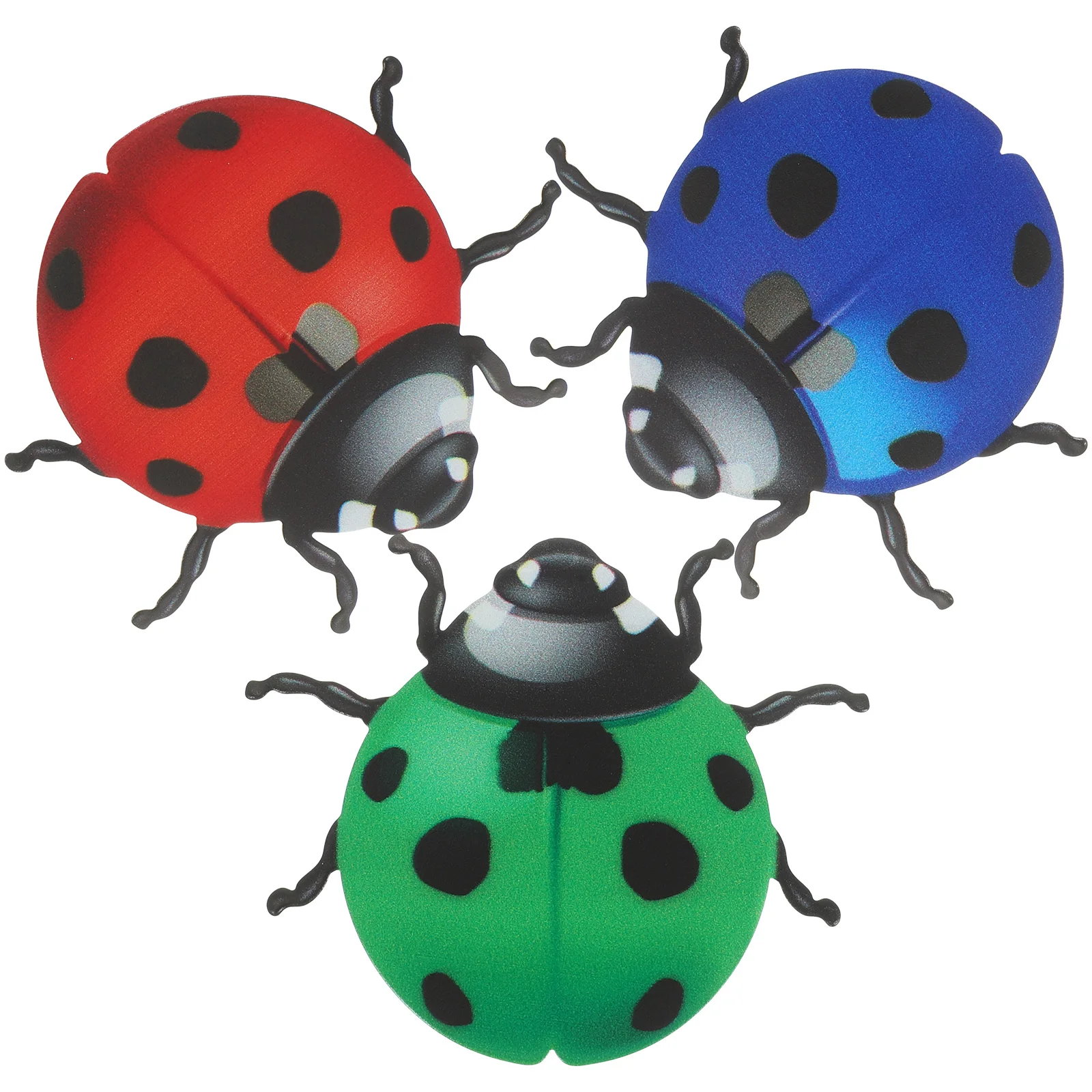 

3pcs Simulated Ladybugs Iron Wall Decor Hanging naments for Garden Lawn Metal pesticidal insect decoration wall