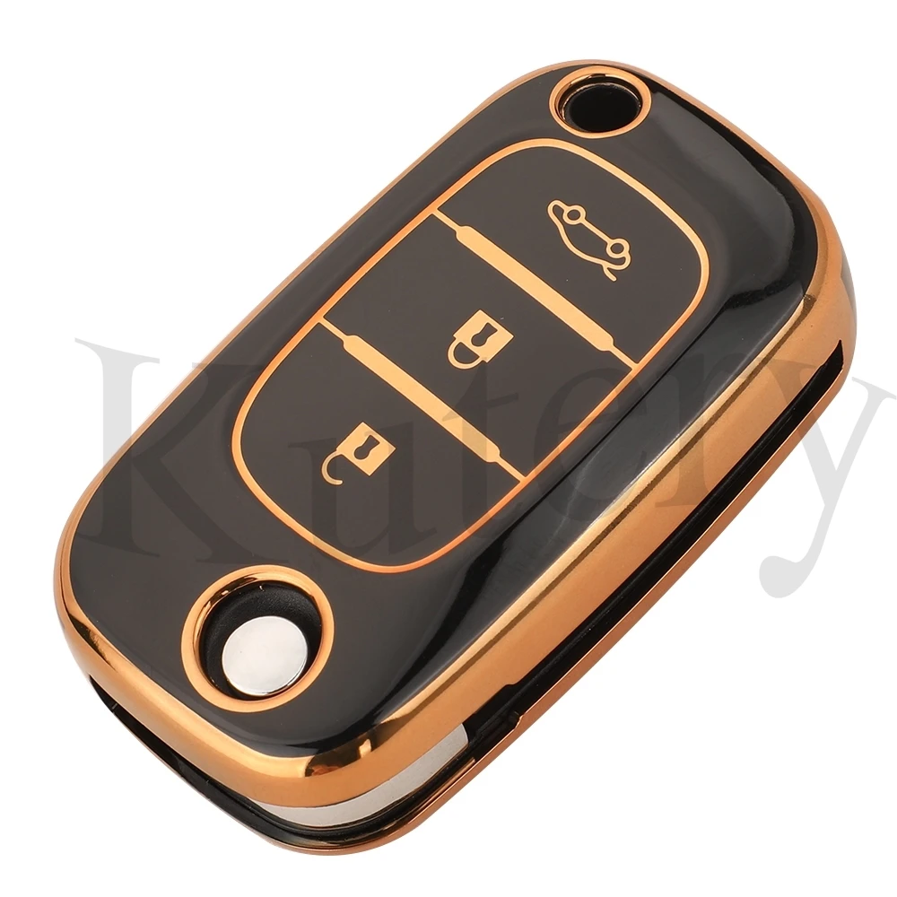 Jingyuqin Soft TPU Car Key Case For Renault Fluence Clio Megane Kangoo Lacia LADA Largus Kalina Granta Vesta X-Ray Benz Smart