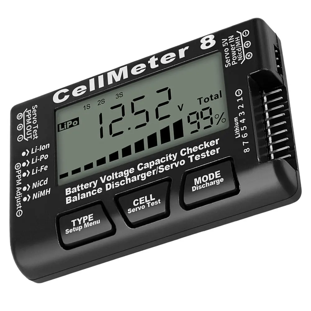 

Tester Digital Capacity Checker for Li-Ion Li-Po Li-Fe Batteries Voltage Testing Device Electronic Car Electrical LCD Backlight