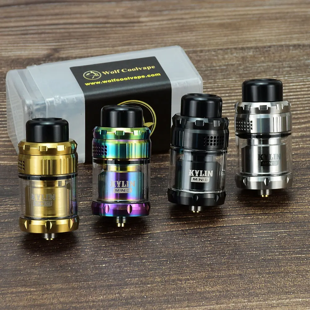 Kylin Mini V2 هيئة الطرق والمواصلات البخاخة vape خزان واحد لفائف 3 مللي/5 مللي هيئة الطرق والمواصلات 24.4 مللي متر 316ss إعادة البناء vape هيئة الطرق والمواصلات خزان السجائر الإلكترونية vs زيوس X هيئة الطرق والمواصلات