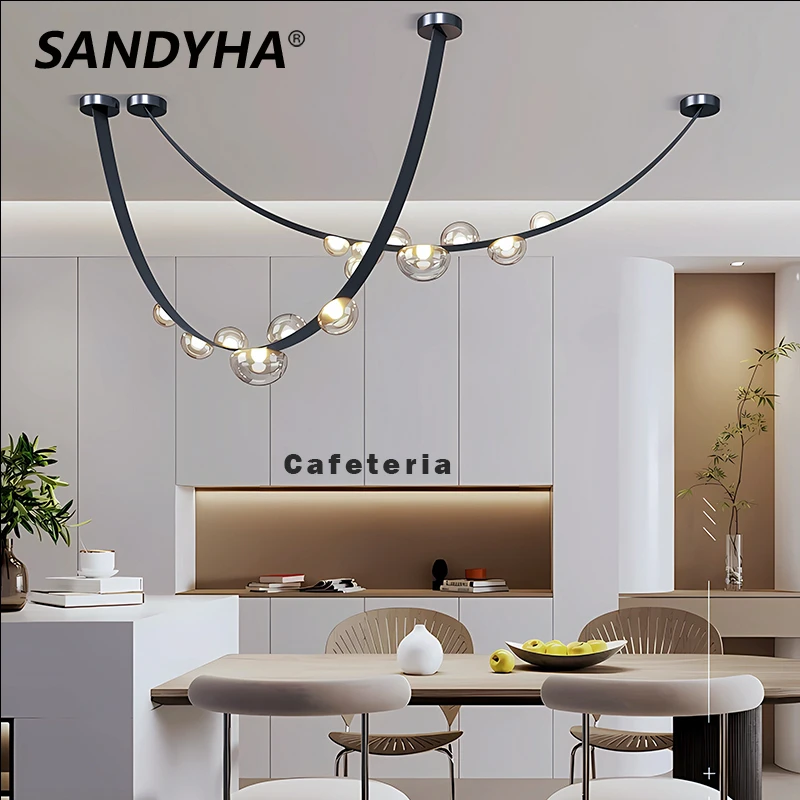 

Simple Leather Design Led Pendant Lamp Home Decor Chandeliers Lighting Suspension Luminaires for Living Room Villa Lustre Salon