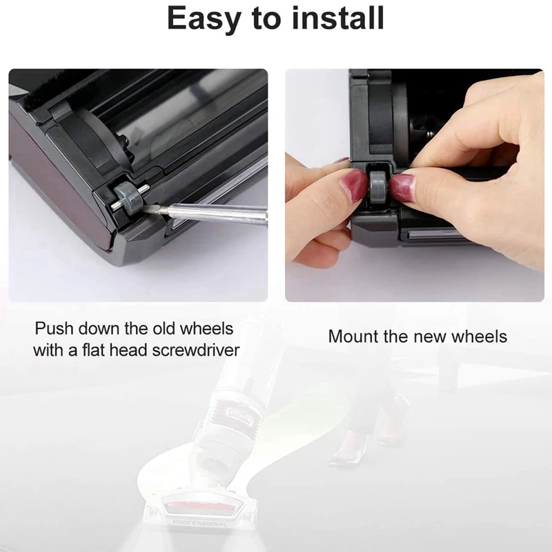 4 مجموعات من العجلات الأمامية البديلة للمكنسة الكهربائية Shark NV350، NV351، NV352، NV355، NV356E، NV500، NV501، NV502 وMoreeco-Friend