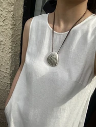 Big shell pendant necklaces long rope shell necklaces summer statement holiday jewelry new in 2024