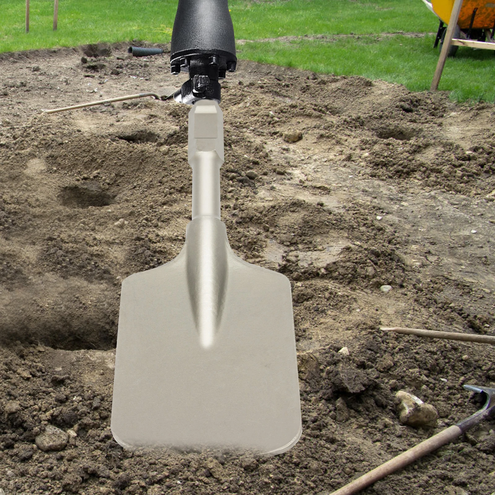 44x13.5 سنتيمتر دليل مجرفة حجر الخرسانة ، قواطع الطين المجرف إزميل ، أدوات إزميل مسطحة لمعظم 65A مطرقة الكسارة الكهربائية #4