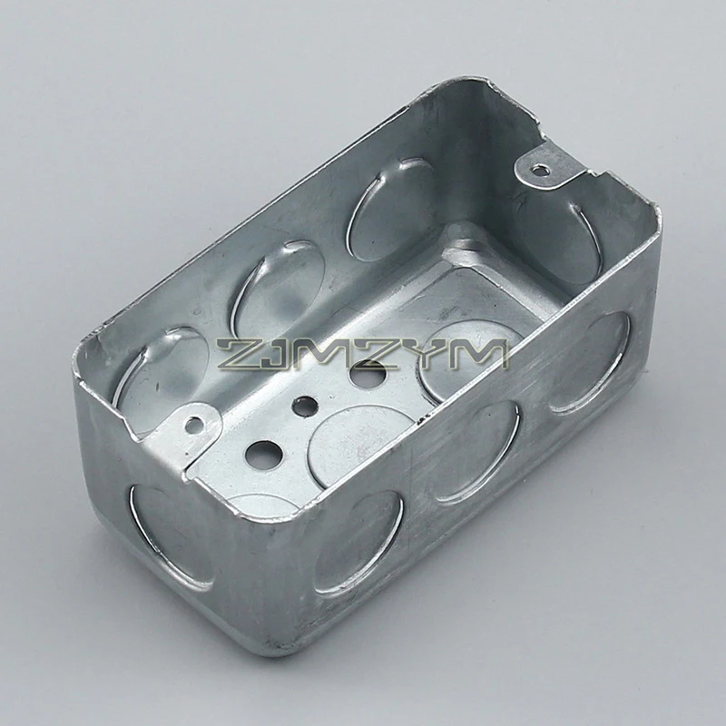 Outlet Box, 4x2 Inch Utility Electrical Box, Single Gang Electrical Box, Handy Box Galvanized Steel Receptacle Outlet - Image 2