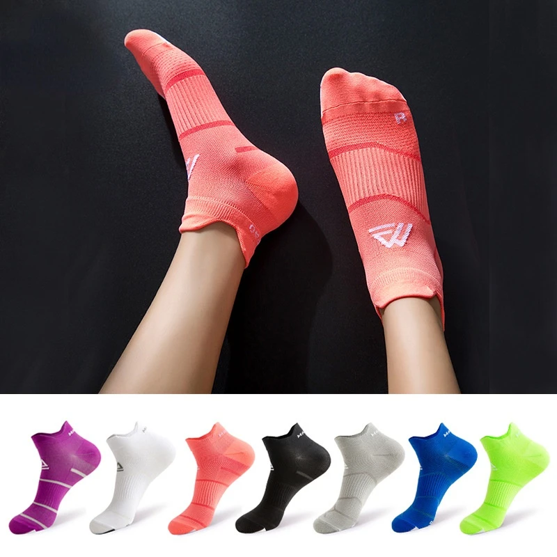 Nylon Sport Ankle Socken Frauen Männer Outdoor Basketball Bike Laufen Fußball Atmungsaktive Helle Farbe No Show Reise Socken 2 Größe