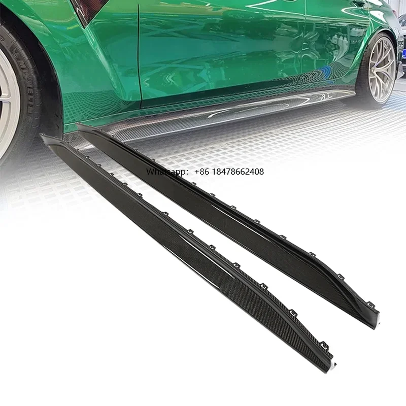 Factory New High Quality Wet Fiber Carbon Side Skirt for G80 2021 2022 M3 3D Style