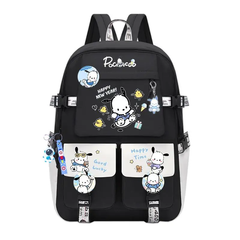 Imagem -06 - Bolsa de Escola para Cães Sanrio Pacha Grande Capacidade Mochila Leve para Aluna Fofa de Alta Aparência para Meninas do Ensino Médio Nova