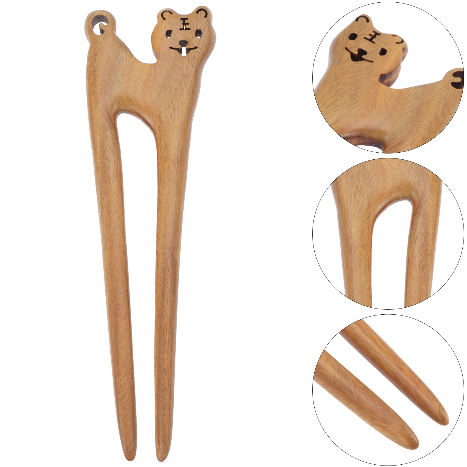 

Wooden Hairpins Bun Fork Stick Accessory Hairstyle Safe Durable Women Elegant Gift Birthday Party Travel Daily