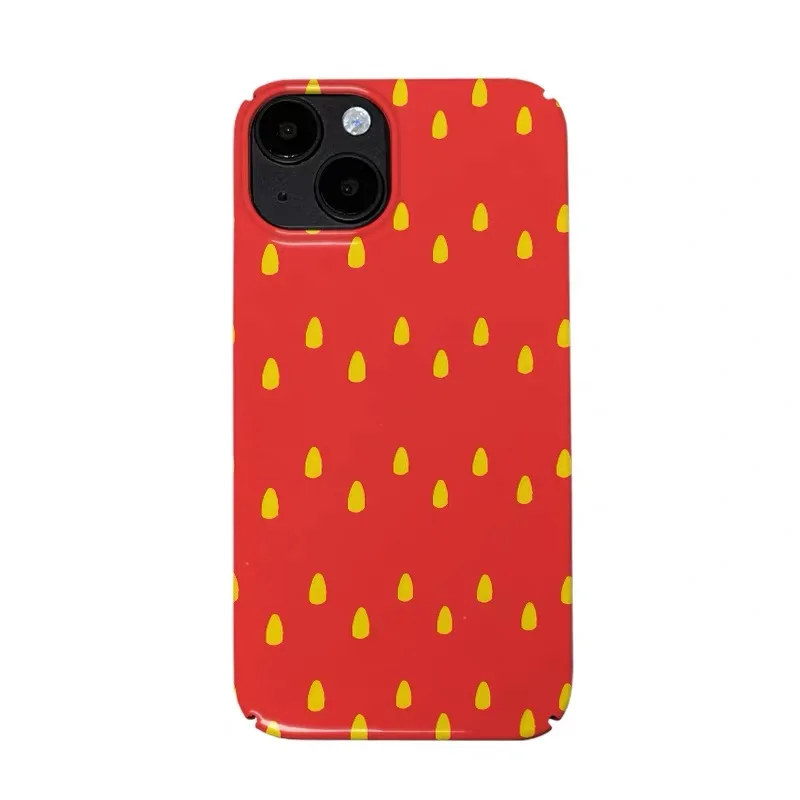 

Ins Korean Red and Yellow Raindrops Phone Case for IPhone 17 16E 15 14 Plus 13 Mini 11 Pro Max 12 Pro Back Cover XS XR SE Funda