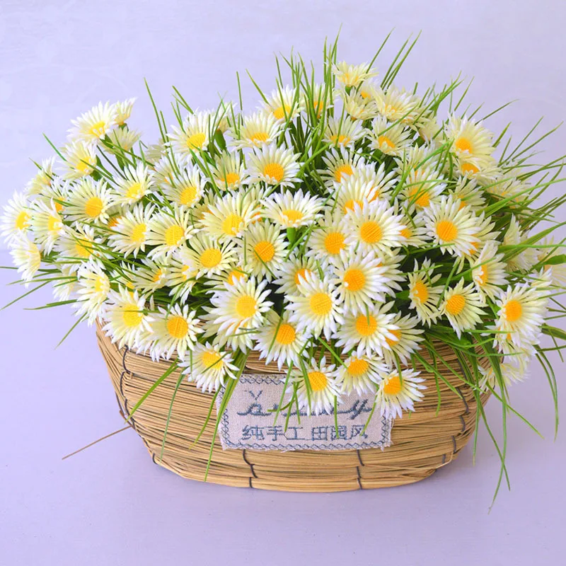 

Simulation 7 Fork Gerbera Daisy Bouquet Dance Orchid Home Restaurant Window Outdoor Idyllic Birthday Wedding Party Decoration