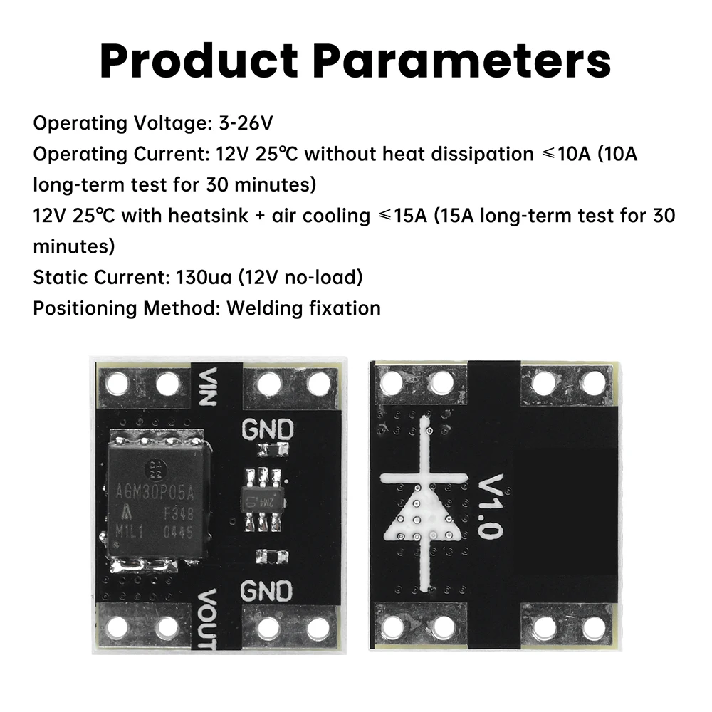 5/10pcs Ideal Diode Module XL0401 10A 3-26V High Efficiency Rectifier Board Compact Design for Power Management