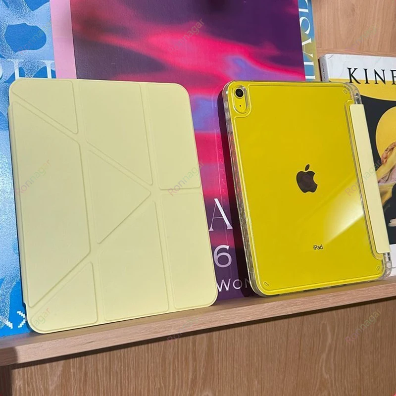 

Чехол Y-Folding для iPad Air 11, Air 4, Air 5 (2025), iPad Pro 11, 12.9, 13 (M4, M5), iPad 10-го поколения (10.2, 9.7 дюймов), 9-го, 8-го, 6-го, 5-го поколений, 9.7'' с держателем для стилуса
