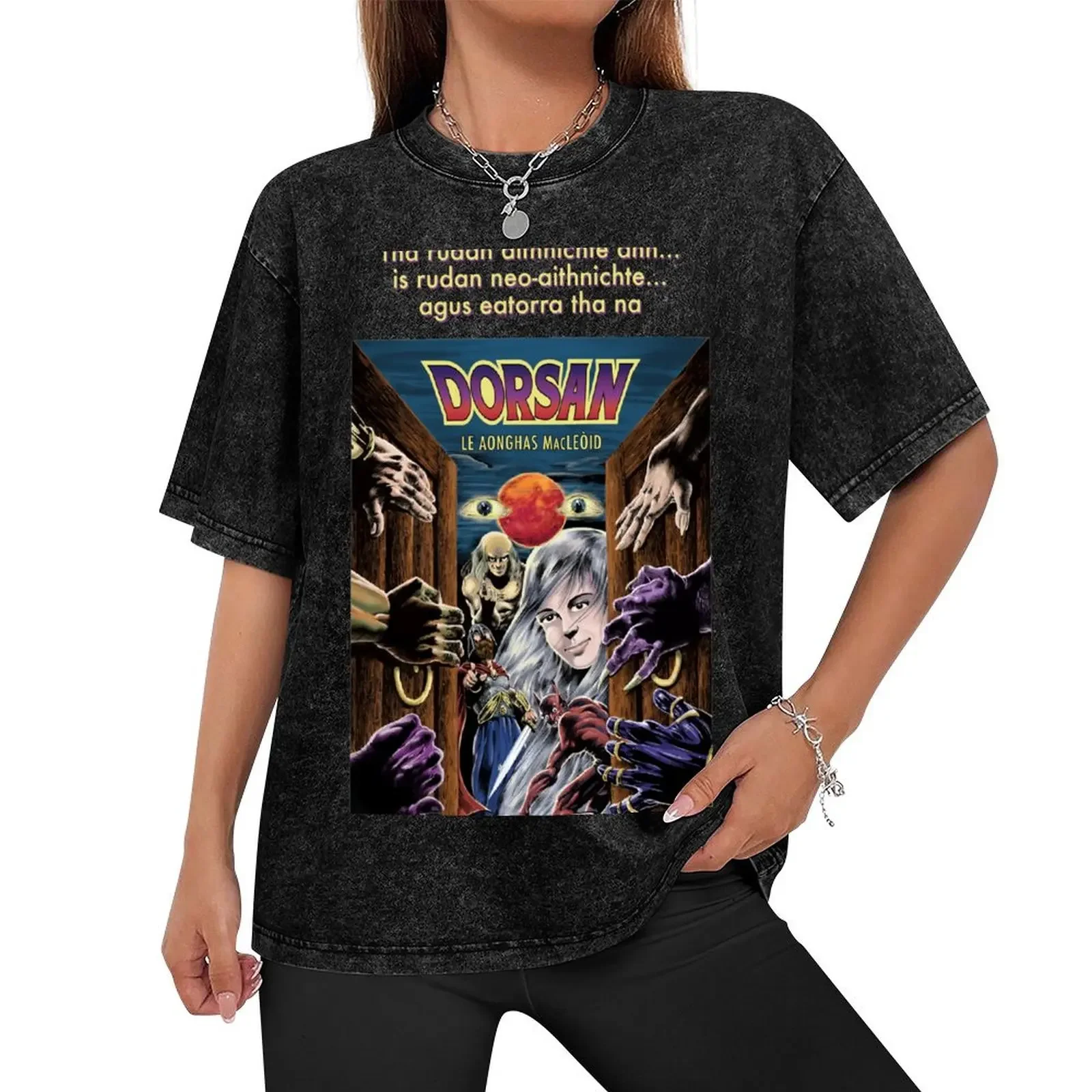 DORSAN Gaelic graphic novel T-Shirt vintage graphic tee kawaii clothes designer shirts men t shirts