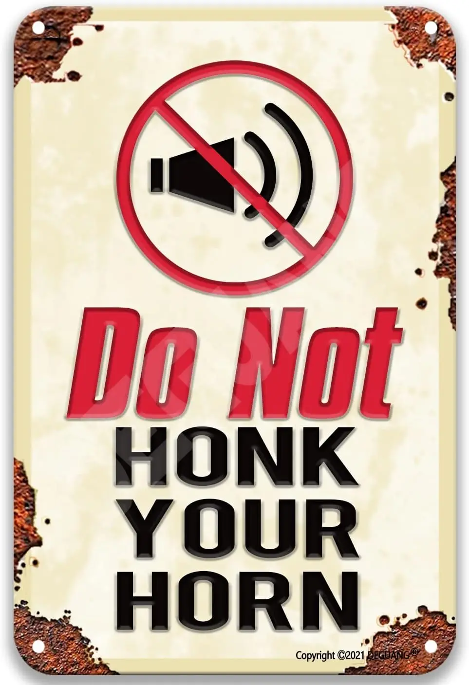 Warning Do Not Honk Your Horn Vintage Signs French Country Kitchen Decor Wall Decor For Bedroom Country Decor For Kitchen 8X12 T