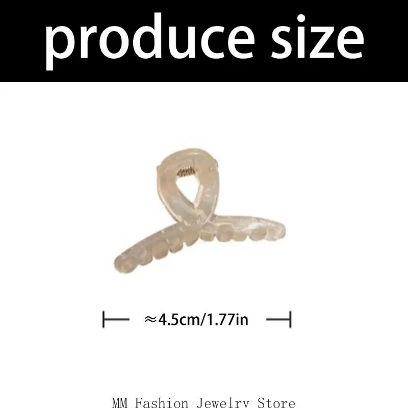 D0UB 4 stuks kleine 4,5 semi-transparante haarclip elegante stylingtool sterke greep haarspeldjes voor vrouwen meisjes