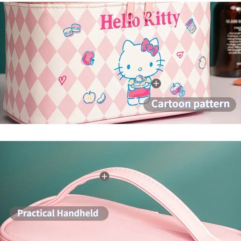 Sanrio Hello Kitty Cosmetic Bag Kuromi Cinnamoroll My Melody Pencil Case Coin Purse Makeup Bags Toy Girls Gifts Anime Backpack