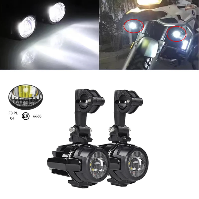 

Pair 40W Motorcycle Headlight Fog Lights Led Auxiliary Driving Light Spotlight Headlamp farol Moto Fog Lamp