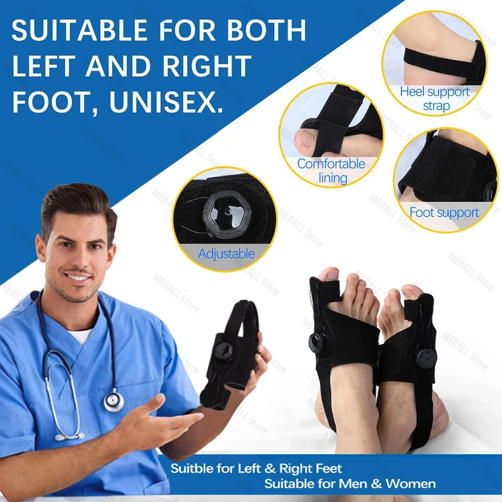 Bunion Corrector Foot Hallux Valgus Braces Rotatable Toe Separator Straightener Adjustable Pedicure Finger Toe Corrector Unisex