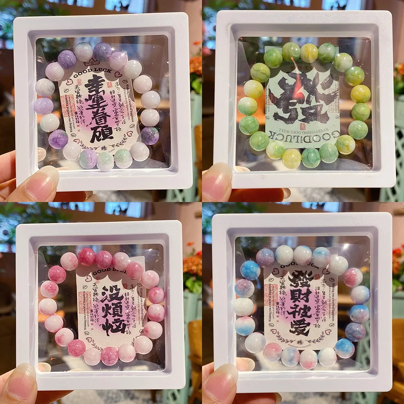 

New Simple Beads Crystal Bracelet for Women Girls Nationality Flower Fox Feather Tassel Bracelets Friendship Jewelry Gifts F2042