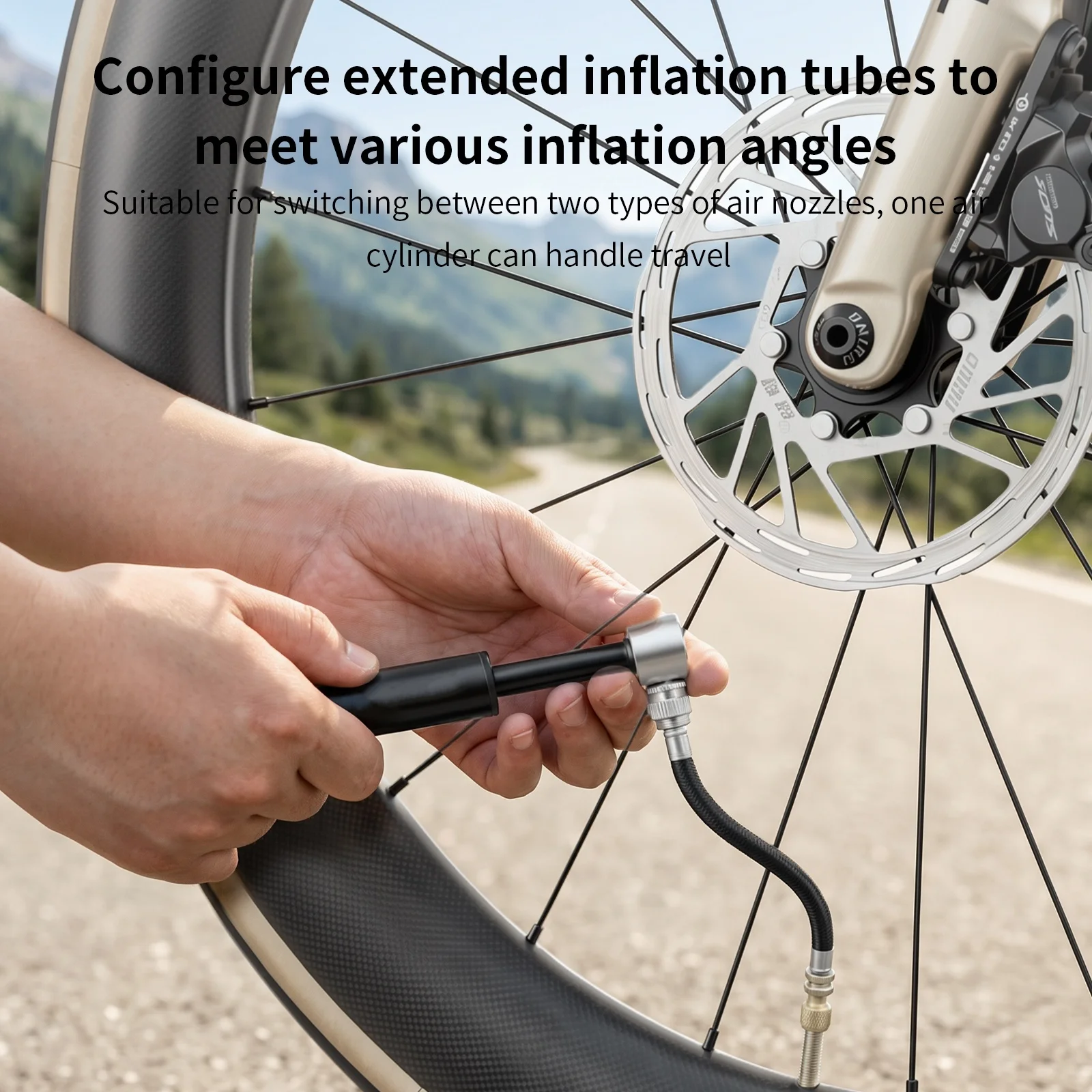 ThinkRider Mini Bike Pump Cycling Hand Air Pump for Bicycle Tire Inflator Bicicleta For Shrader MTB Mountain Bicycle Bike Pump