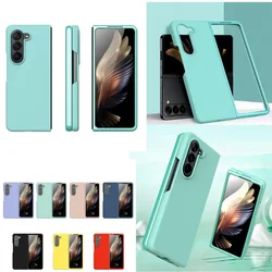 Real Liquid Silicone Matte Folding Case for Samsung Galaxy Z Fold 6 5 4 3 Fold6 Fold4 ZFold5 Silky Soft Touch Skin Feeling Cover