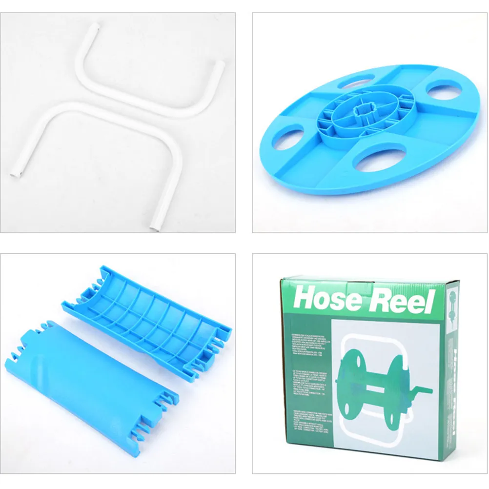 

Тележка-органайзер для шланга с катушкой, синяя, прочная, для хранения и транспортировки, для дома, сада, газона, выдвижная, для мойки автомобилей