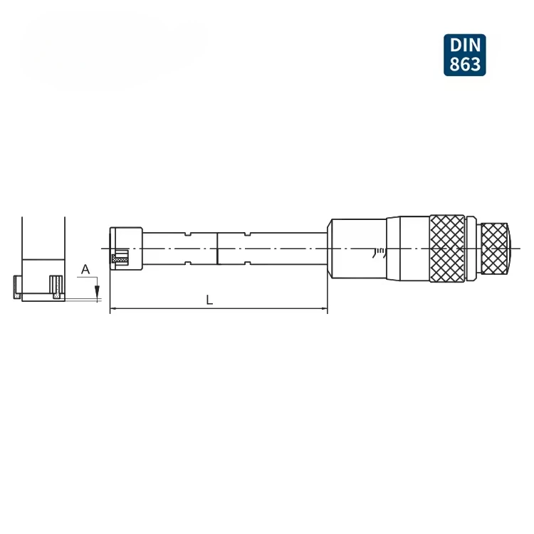 Three Point Inside Micrometer Set for Blind-holes and Through-holes