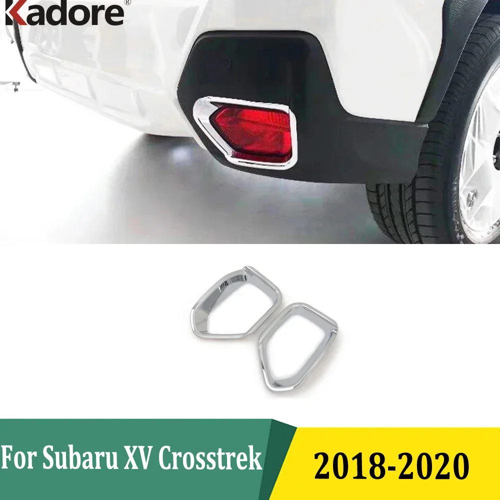 

Для Subaru XV Crosstrek 2018 2019 2020 хромированная крышка задней противотуманной фары, наклейка на заднюю противотуманную фару, декоративная накладка, аксессуары