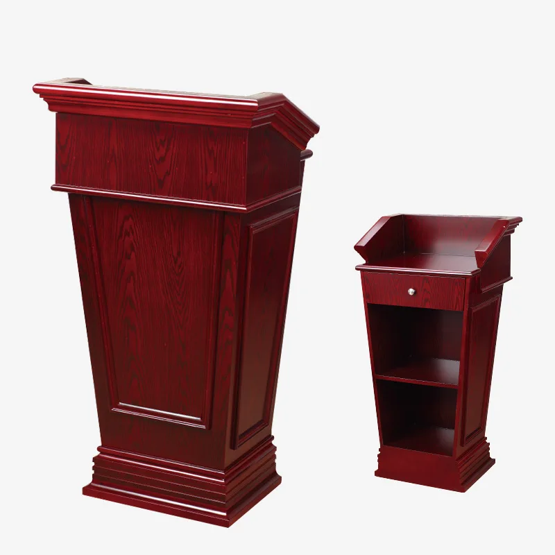 

Hotel solid wood with microphone Welcome Podium Wedding podium Conference room podium Customer desk