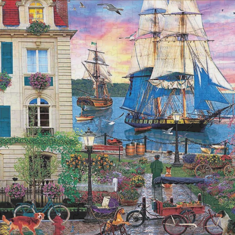 75*50cm Puzzle di carta per adulti 1000 pezzi vita piacevole paesaggio adulti sollievo dallo Stress bambini regali di intrattenimento educativo